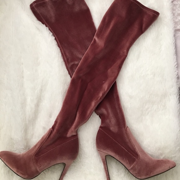 Steve Madden mauve over the knee boots - Picture 1 of 2